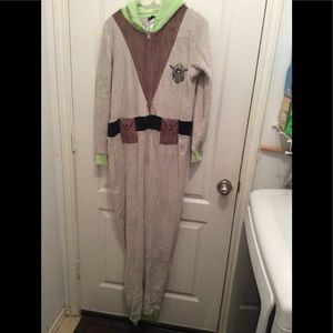 Star Wars Yoda fleece Pajamas/onesie or costume